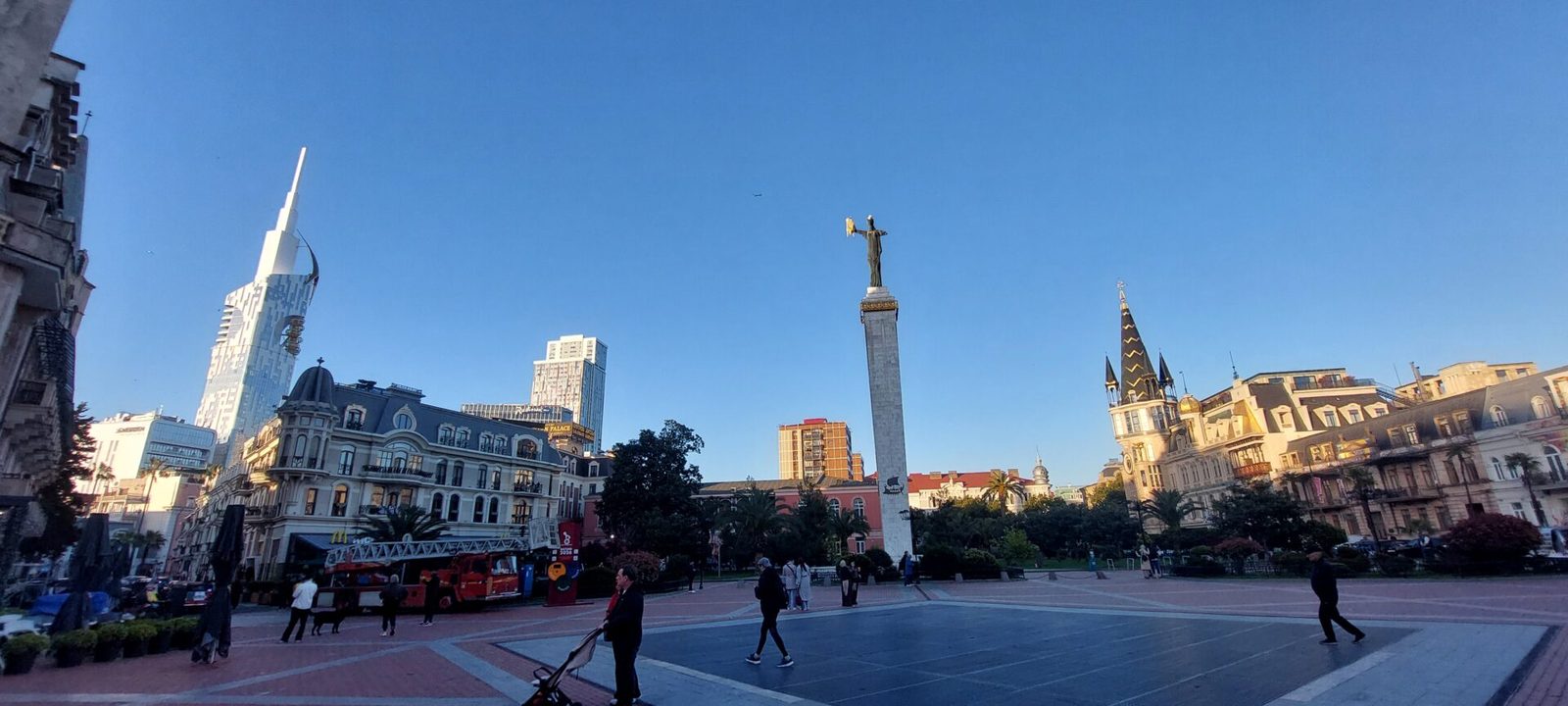 Batumi, 16 April 2026: Europe Square and the Medea column